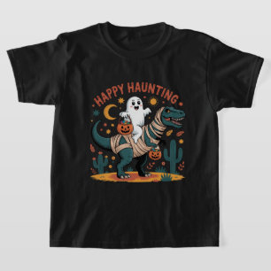 Bedårande spöke på Mummie-Dinosaurie – Rolig Hallo T Shirt
