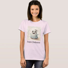 Bedårande spökig vän Halloween-design  T Shirt