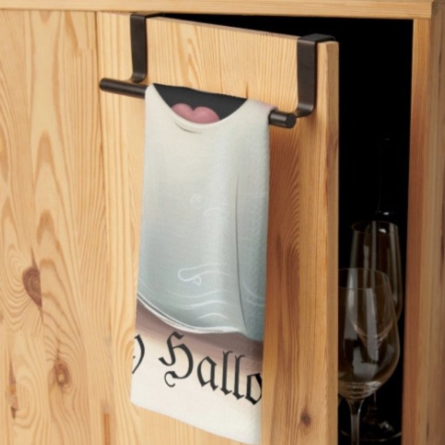 Bedårande spöklik vän Halloween-design Kökshandduk (Kitchen Towel 16”X24” poly-blend machine washable. 
)