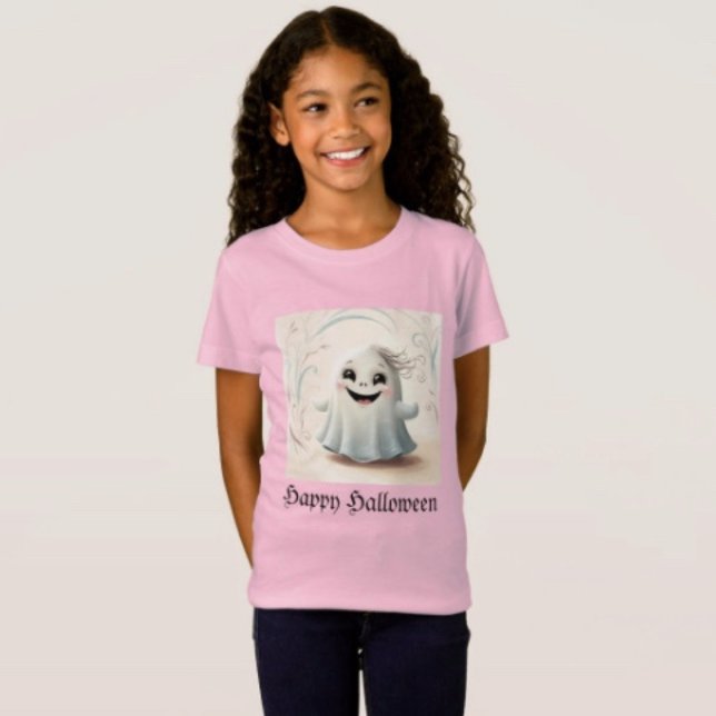 Bedårande Spöklik Vän Halloween-design T Shirt (Comfy tri-blend women’s tee feminine fit, scoop neck, short sleeves, relaxed fit.  
)
