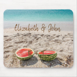 Bedårande strand,Sand,Vattenmelon -Personlig Musmatta