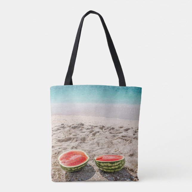 Bedårande strandvattenmelon-personlig tygkasse (Baksida)