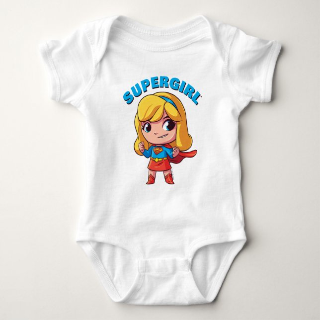 Bedårande Supergirl-pose T Shirt (Framsida)