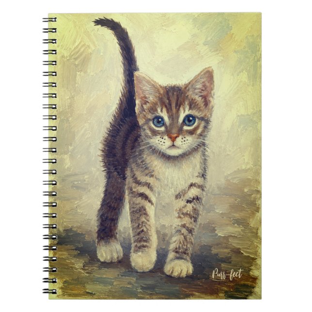 Bedårande Tabby Kattunge  Anteckningsbok (Framsidan)