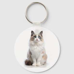 Bedårande tabbykatt med klara ögon nyckelring