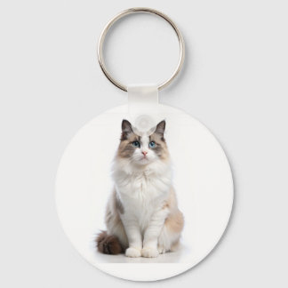 Bedårande tabbykatt med klara ögon nyckelring