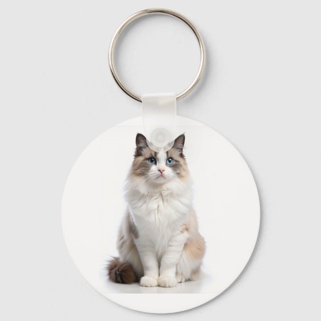 Bedårande tabbykatt med klara ögon nyckelring (Framsida)