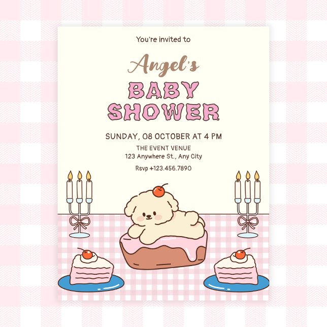 Bedårande tårta baby shower inbjudningar (Skapare uppladdad)