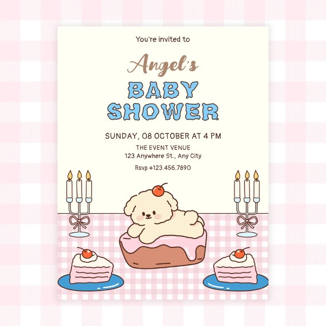 Bedårande tårta baby shower inbjudningar (Skapare uppladdad)