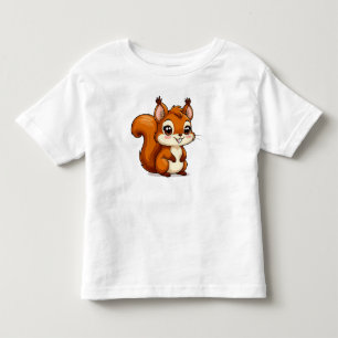 Bedårande Tecknad Ekorre med Stora Ögon T Shirt