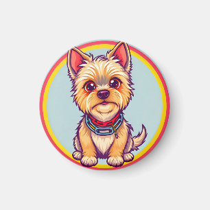Bedårande Tecknad Hundillustration Magnet