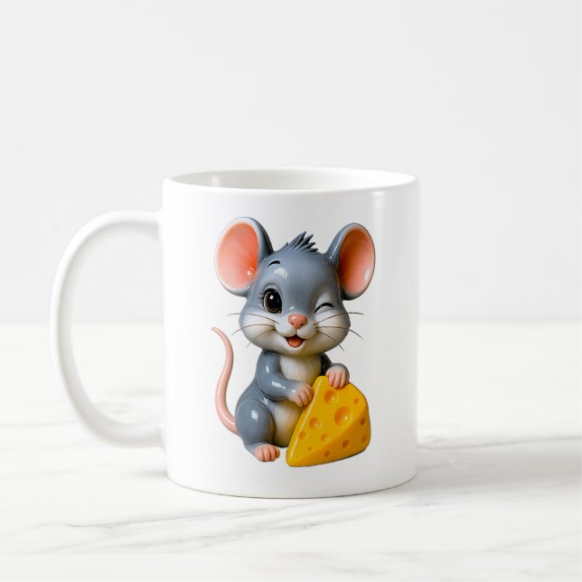 Bedårande Tecknad Mus Kaffemugg (Vänster)