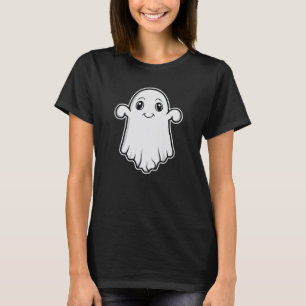 Bedårande Tecknad Spökkaraktär Kuslig Halloween T Shirt