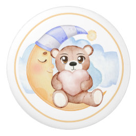Bedårande teddybjörn & halvmåne knopp