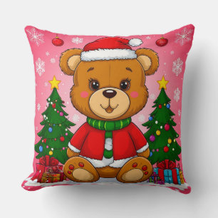 🎄 Bedårande Teddybjörn Julglöd ❄️ Santa Sui Kudde