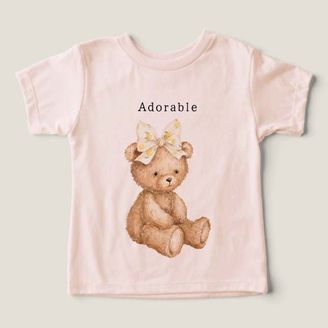 Bedårande Teddybjörnslås T Shirt (Design Framsida)