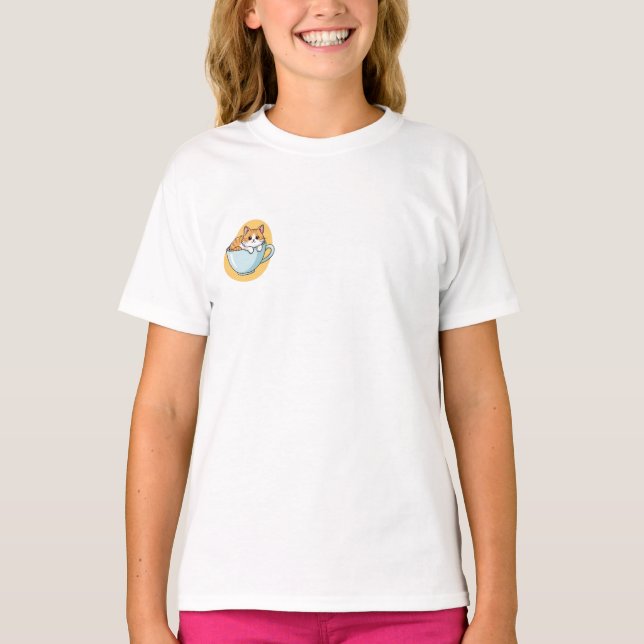 Bedårande tekopp kattunge barn t shirt (Framsida)