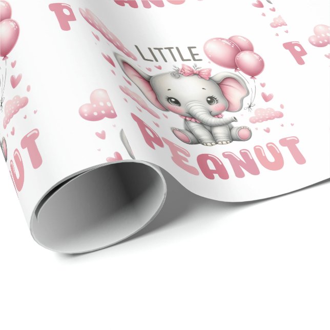 Bedårande tjej lilla jordnötten  presentpapper (Rullad Hörn)