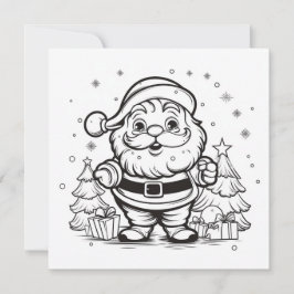 Bedårande Tomte Färgläggning Jul Barn Hantverk Julkort