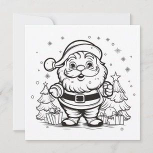 Bedårande Tomte Färgläggning Jul Barn Hantverk Julkort