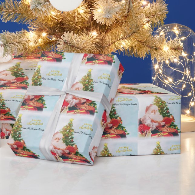 Bedårande Tomte Gran Jul Presentpapper (Helgdagar)