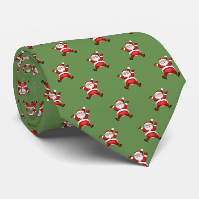 Bedårande tomte, grön jul slips (Rullad)