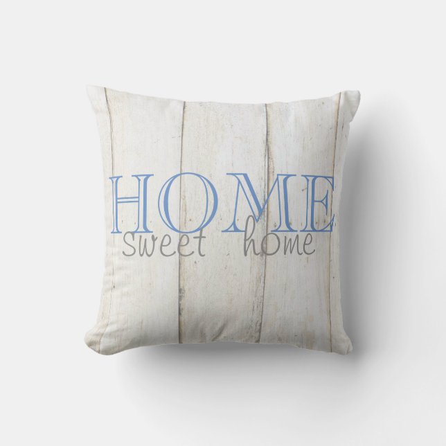 Bedårande Trästruktur, Hem Ljuva Hem Kudde (Framsida)