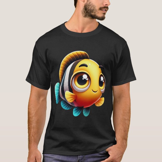 Bedårande Uaru Cichlid Fisk T Shirt (Framsida)