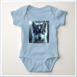 Bedårande vargbaby i månljuset t shirt