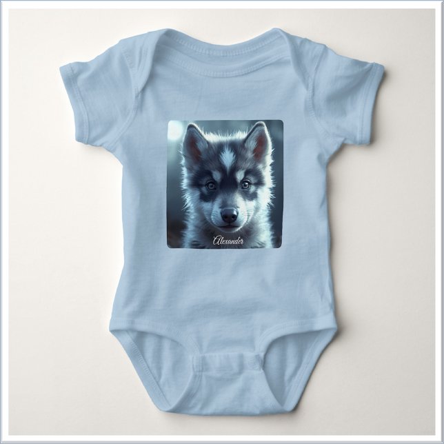 Bedårande vargbaby i månljuset t shirt (Skapare uppladdad)