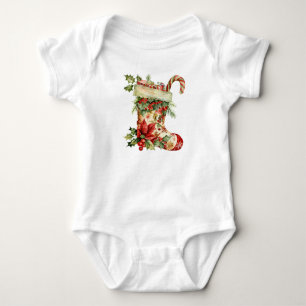 Bedårande vattenfärg julstrumpedesign t shirt