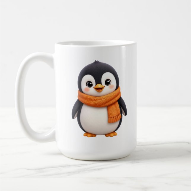 Bedårande vinterpingvin  kaffemugg (Vänster)
