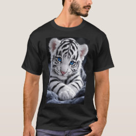 Bedårande vit tigerunge med slående blå ögon P T Shirt