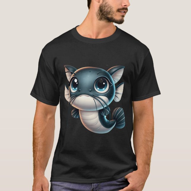 Bedårande Wels Malfisk T Shirt (Framsida)