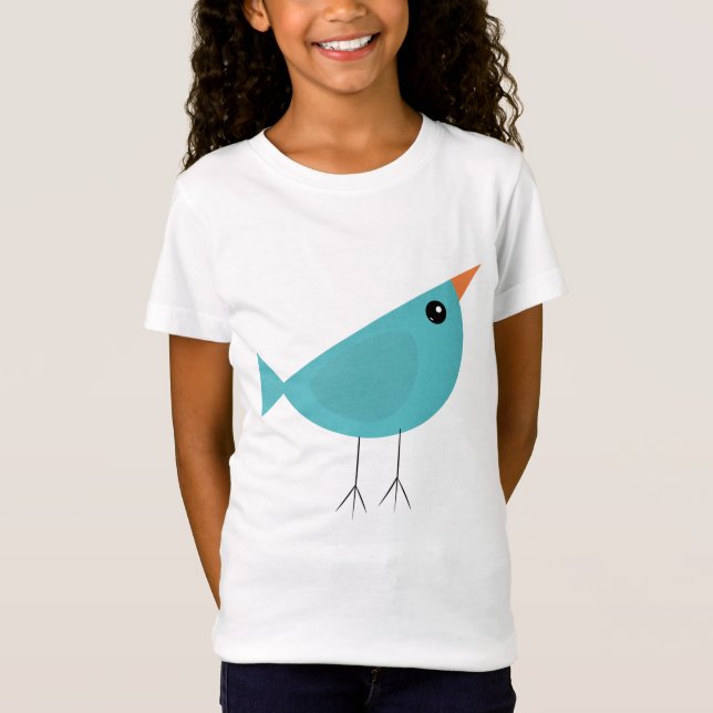 Bedårande Whimsical Fågel Natur Konst T Shirt (Framsida)