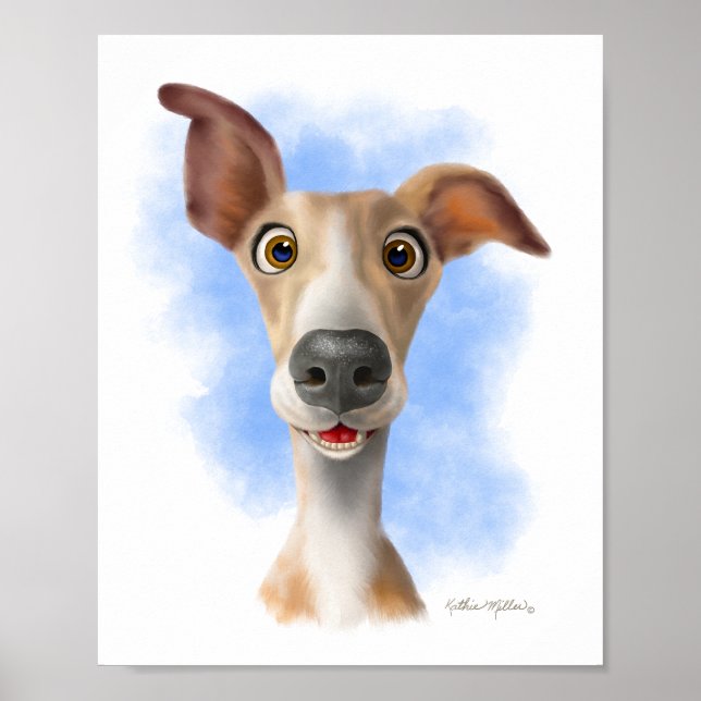 Bedårande Whippet-serieteckning  Poster (Framsidan)