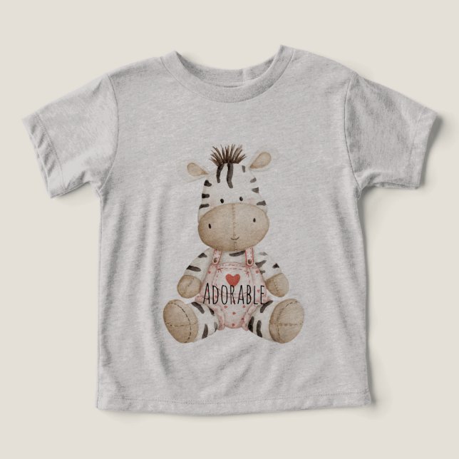 Bedårande zebra djur t shirt (Design Framsida)