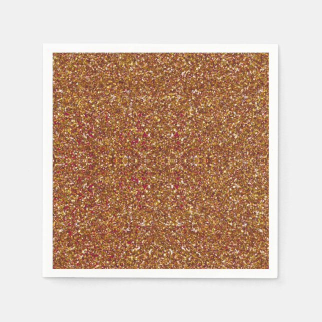 Bedazzled Cranberry-Guld-PAPPRA NAPKINS Pappersservett (Framsidan)