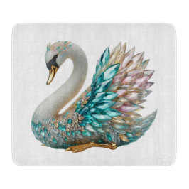 Bedazzled Diamond Swan Gold Crystal Bling