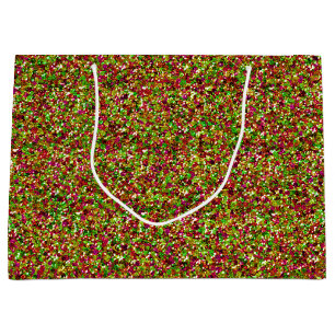Bedazzled Sparkles-Rosa-Grönt-GIFT BAG L