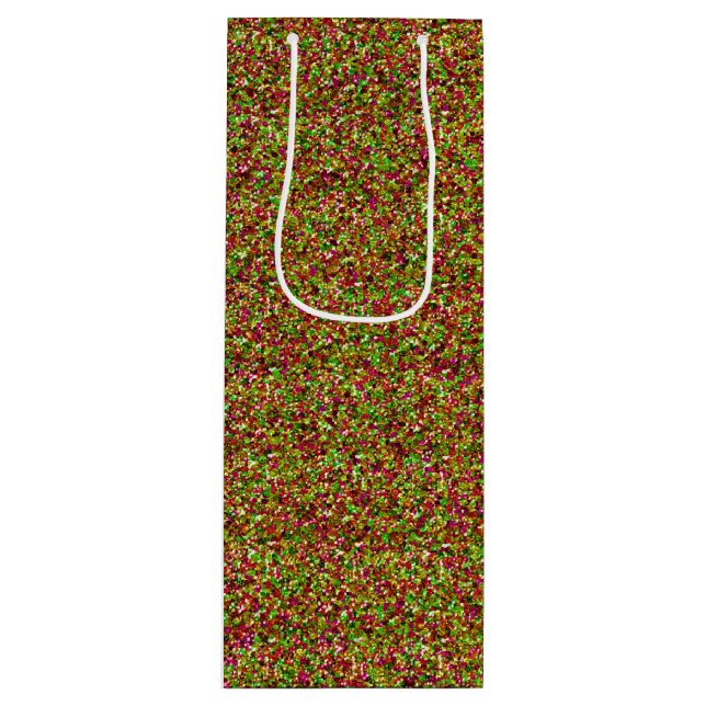 Bedazzled Sparkles-Rosa-Grönt-VIN GIFT BAG (Framsidan)