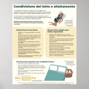 Beddelning och amning Poster (italienska)