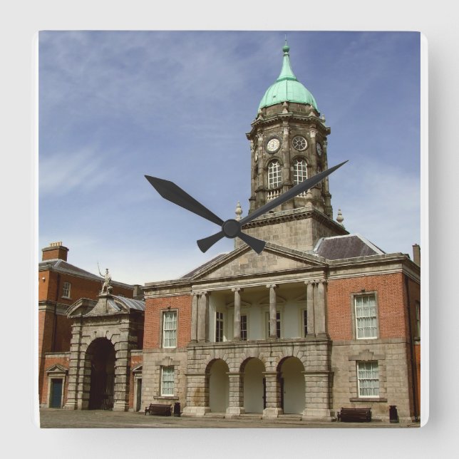 Bedford Clock Torn, Dublin Castle Ireland Fyrkantig Klocka (Framsida)