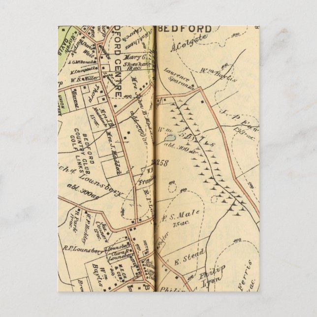 Bedford, New York 2 Vykort (Framsida)