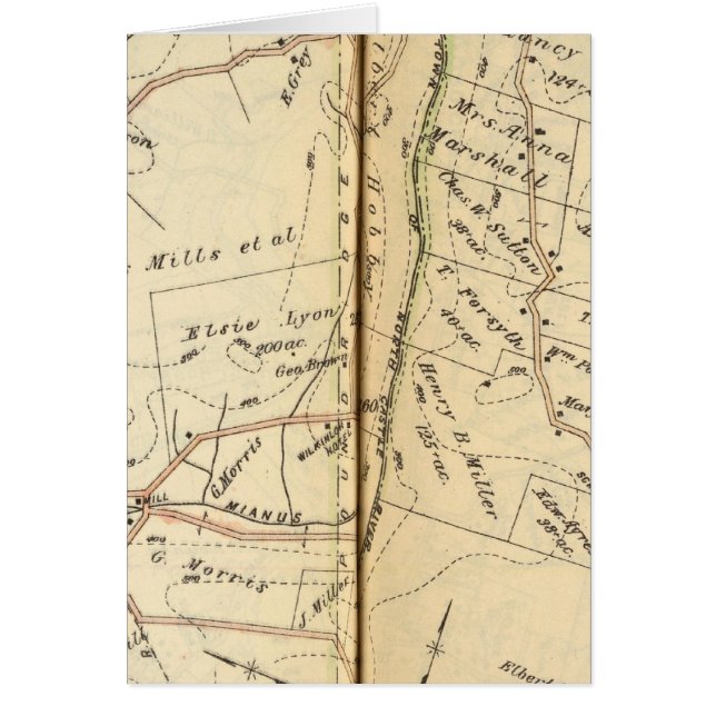 Bedford, New York Hälsningskort (Framsidan)