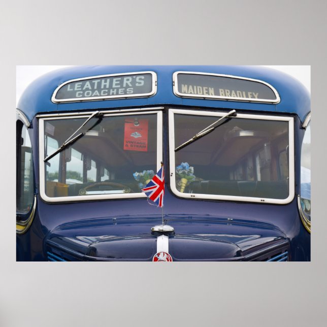 Bedford OB Coach, circa 1950's. Poster (Framsidan)