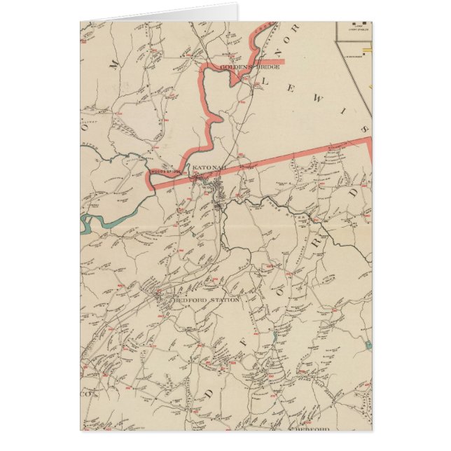 Bedford, Somers städer Hälsningskort (Framsidan)