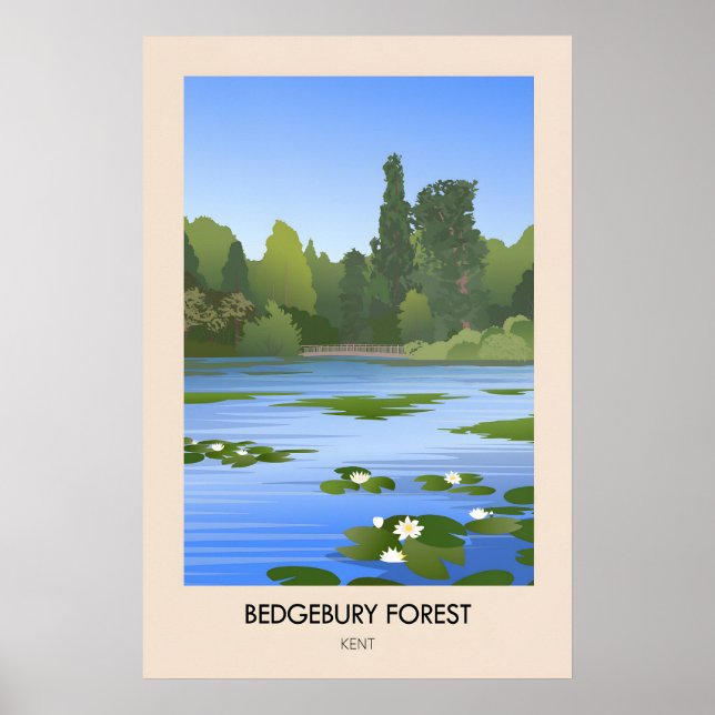 Bedgebury Forest Kent Resemappellat Poster (Framsidan)