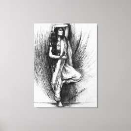 Bedhund -  målning canvastryck