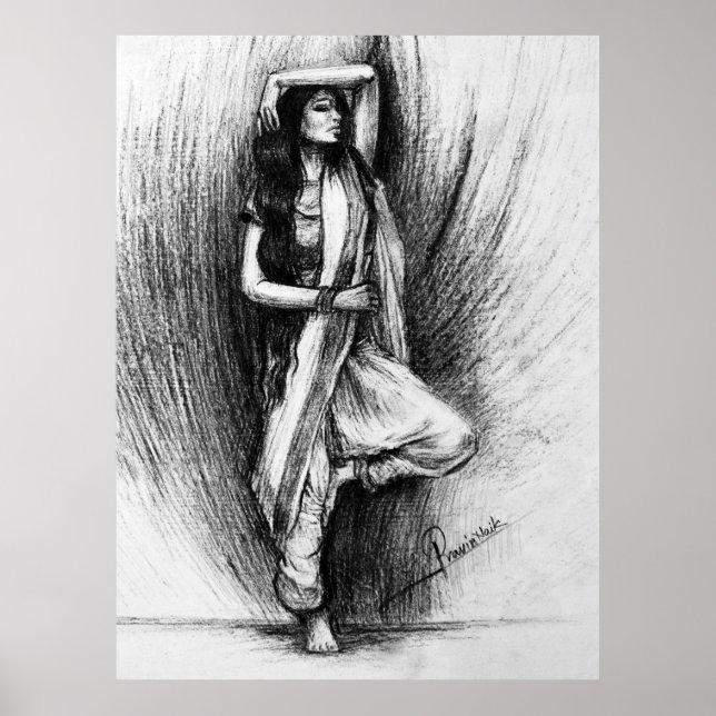 Bedhund -  målning poster (Framsidan)